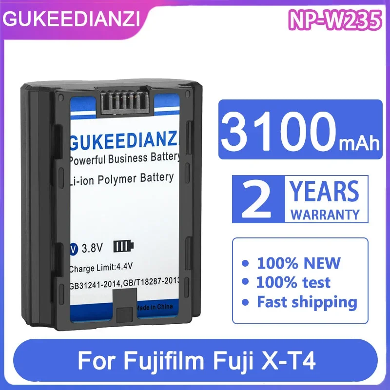 

GUKEEDIANZI Replacement Battery NP-W235 NPW235 3100mAh For Fujifilm Fuji X-T4 XT4 GFX 100S VG-XT4 Vertical Grip