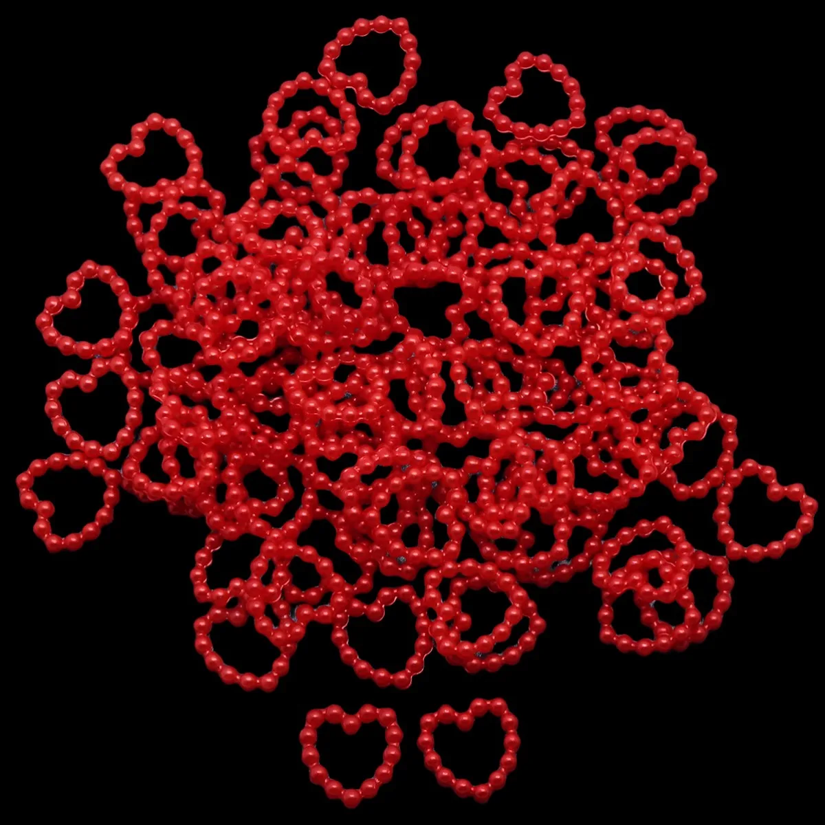 Elegant Heart-Shaped Pearl Nail Art Charms - 100 Pieces for DIY Crafts and Accessories