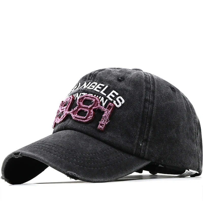 

Бейсбольная кепка в стиле ретро из стираного хлопка для мужчин и женщин с надписью и вышивкой в стиле хип-хоп, Спортивная Кепка унисекс на весну и лето с регулируемой застёжкой