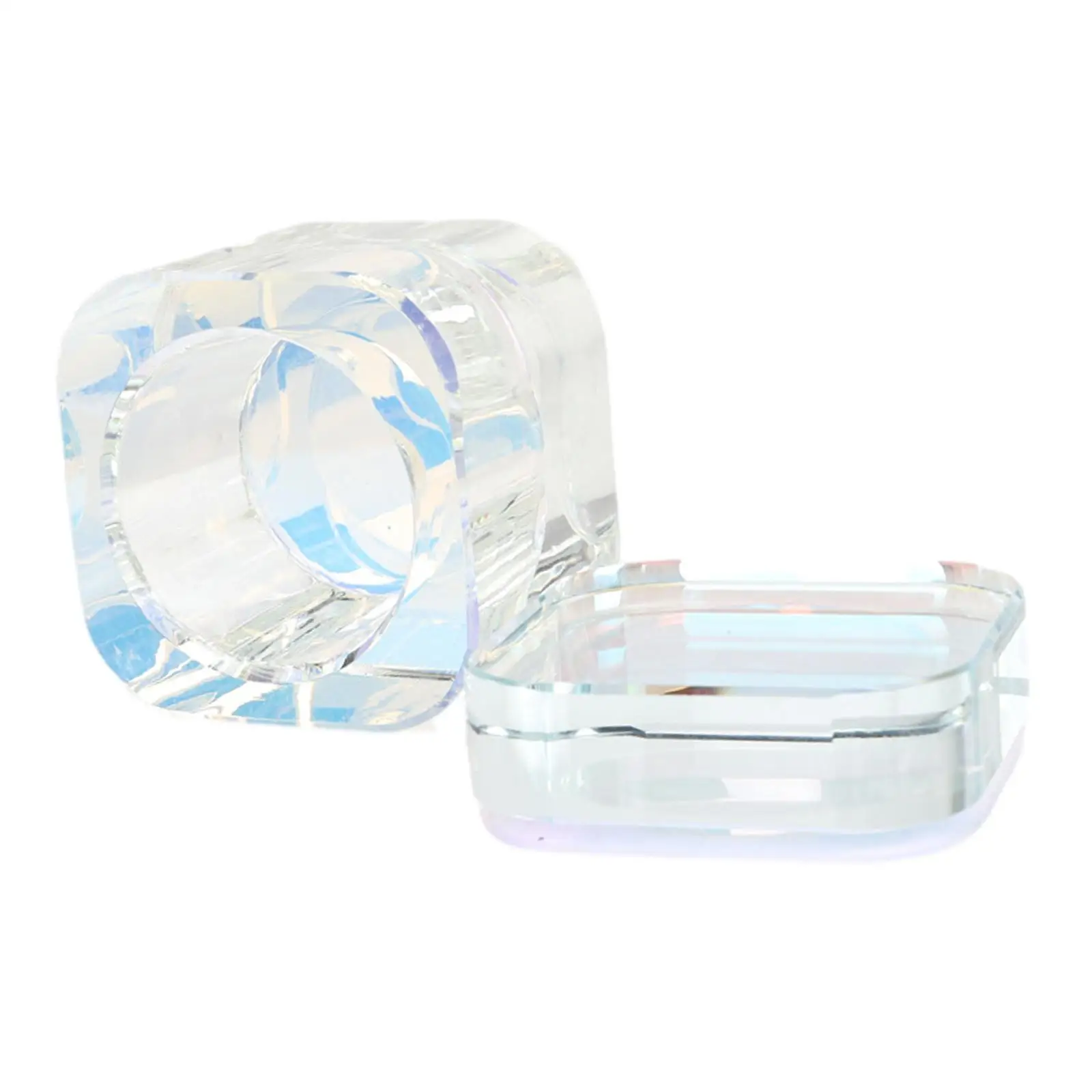 Nail Art Glass Dappen Dish with Lid Manicure Care Tools Glassware Tools Damping Dapping Dish Nail Art for Home Salon