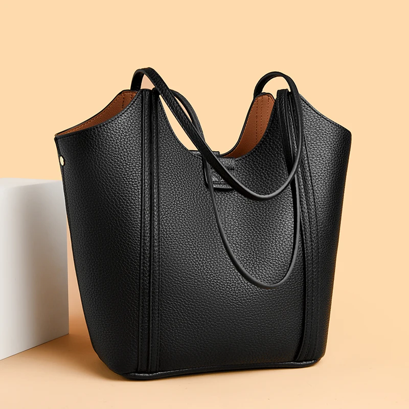 Borsa a tracolla da donna di grande capacità borsa da ascella Borse da shopper per pendolari in vera pelle da donna Borsa di lusso di alta qualità Borsa grande
