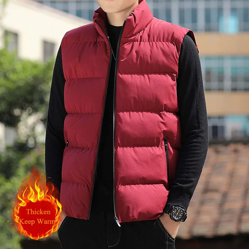 Faliza Mens Vest Jackets Casual Autumn Winter Warm Vest Thicken