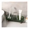 Clear Desktop Storage Box Makeup Perfume Organizer Tray, Small Bathroom Trays for Counter, Decorative Perfume Trays for Dresser, 6