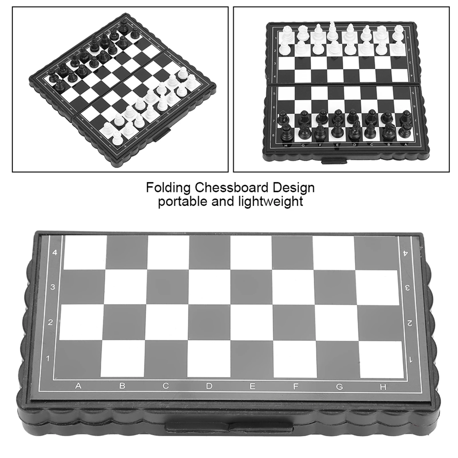 Magnetic Chess Set, Portable Plastic Folding Chessboard Magnetic Chess Set Game for Party Family Activities