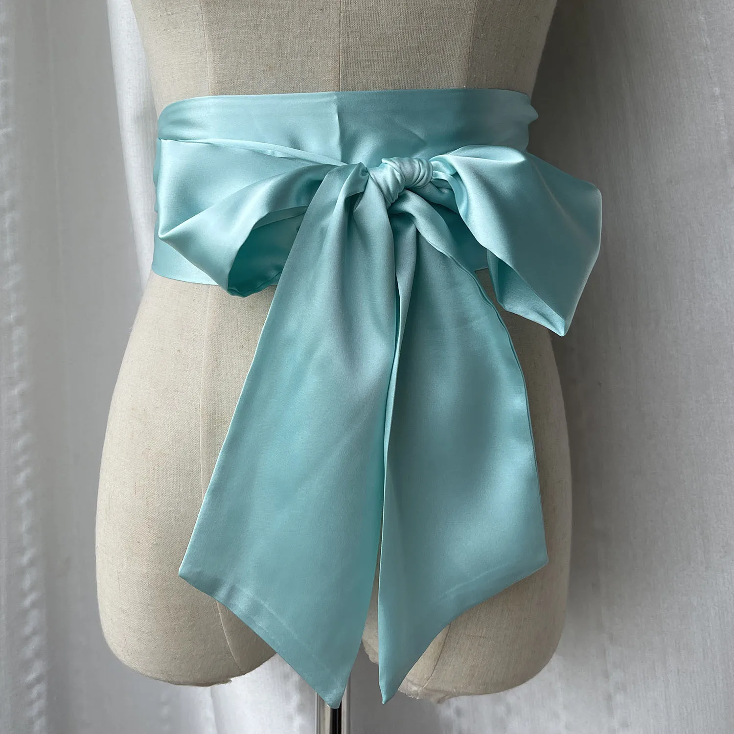 Elegant Satin Bow Corset Belt - Wide Waistband in Multiple Colors