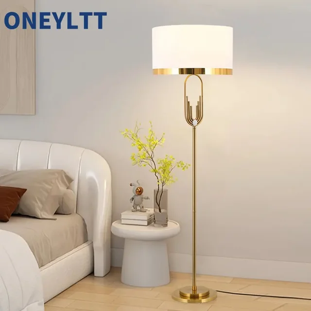 Light Luxury Post-Modern Floor Lamp Nordic Metal Creative Living Room Study Floor Lamp Bedside Lamp Model Room Decorative Lamp