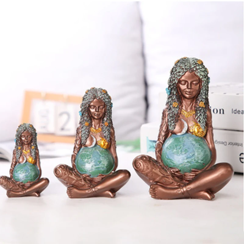 

Resin Millennial Gaia Statue Mother Earth Goddess Figurine Mother's Day Gift & Home Garden Decoration Figurine