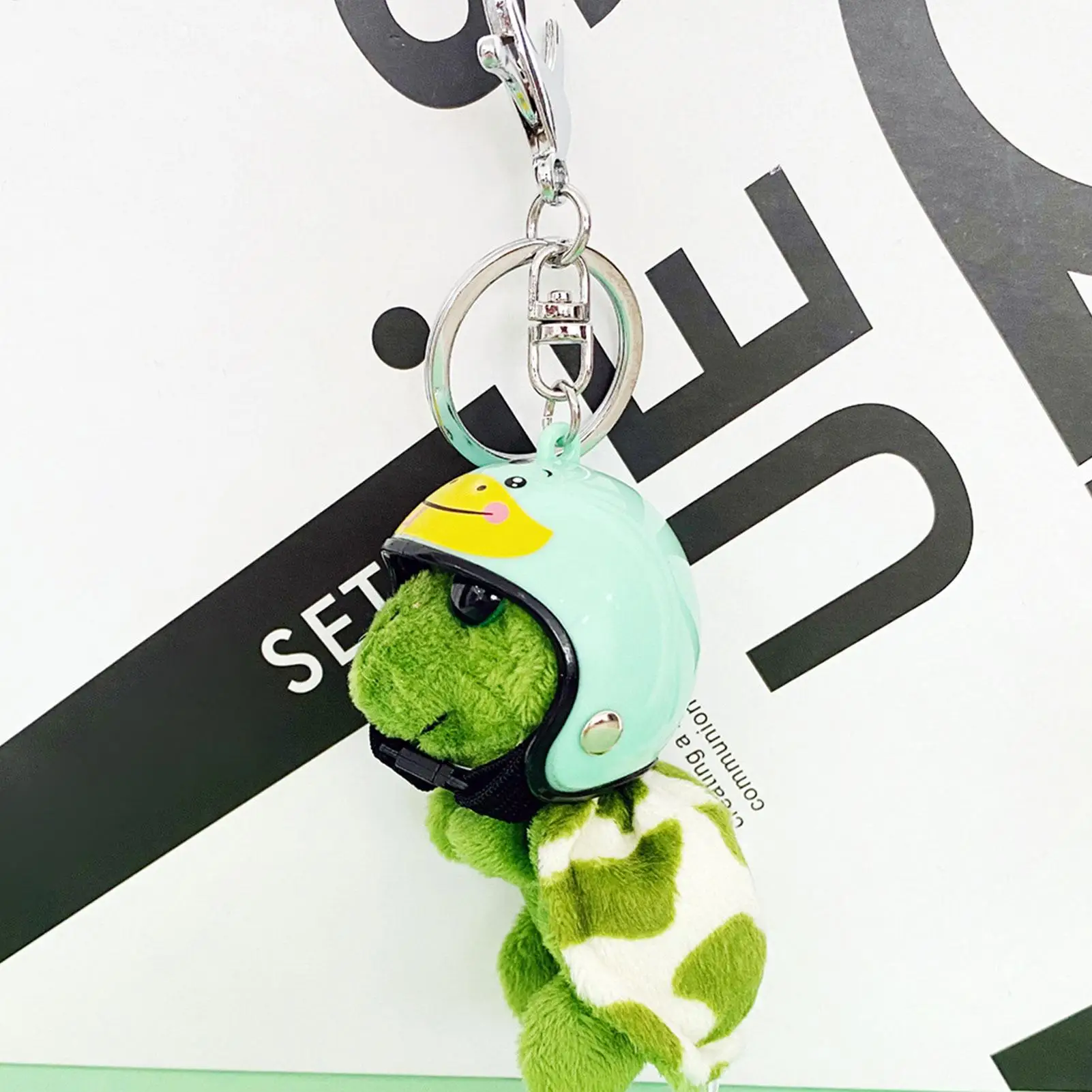 1pcs Kawaii Helmet Sea Turtle Keychain Cute Animal Plush Key Chain Mobile Phone Charm Car Bag Pendant Children Gifts