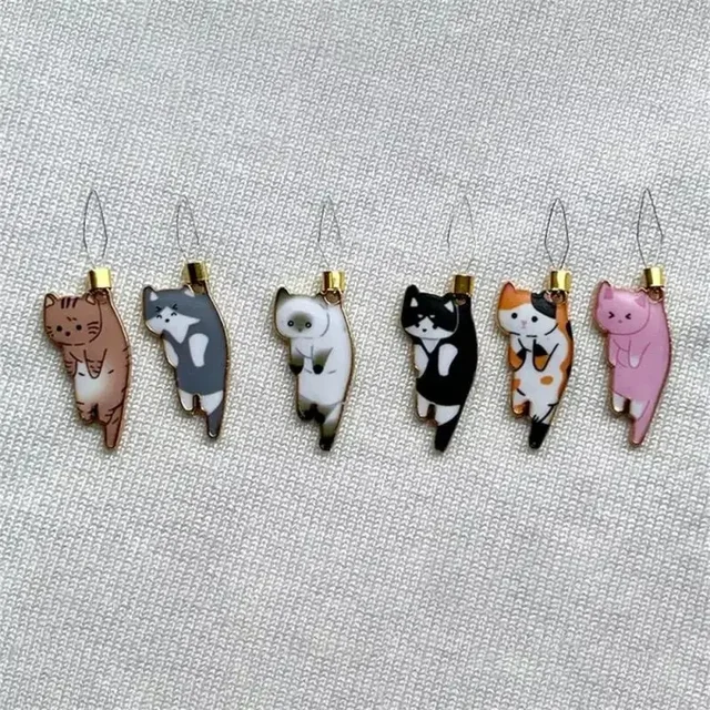 Magnetic Cat Needle Threader Nanny Magnet for Embrodery Cross Stitch Insertion Tool Manual Needle Threader Sewing Tool Accessory 6
