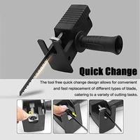 Reciprocating Saw Adapter Electric Drill Conversion Modified Chainsaw Power Tool Wood Cutter Machine Attachment with Blades 2