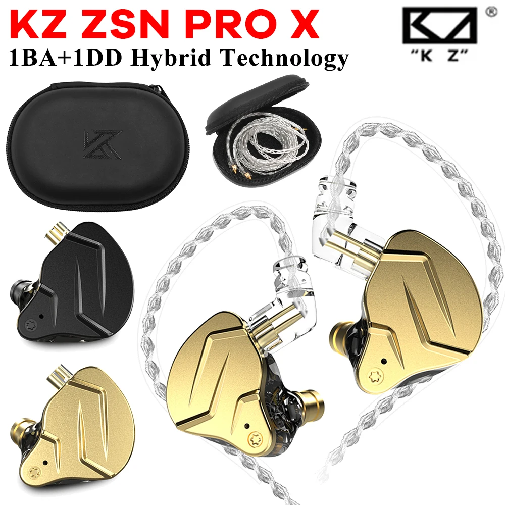 KZ ZSN PRO X Metal Earphones 1BA+1DD Hybrid Drive HIFI In Ear