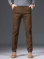 Multiple Colour New 97% Cotton Men's Casual Pants Autumn Classic Business Casual Stretch Straight Trousers Brand Clothing Male