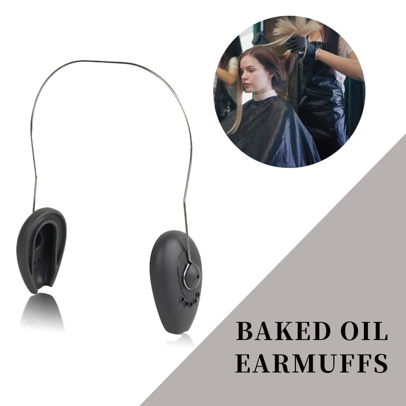

1Pcs Black Plastic Hanging Hair Dye Earmuffs Hair Coloring Protector Ear Cover Hair Styling Waterproof Protector Cover Caps