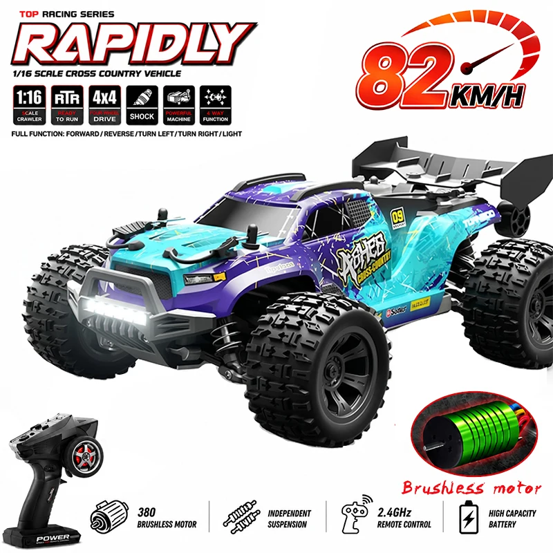 Voiture RC tout-terrain 4WD 1:18 70km/h - Jouet de course haute vitesse