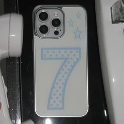 Lucky Number Seven Korean Minimalist Phone Case - iPhone 15 Plus (B)