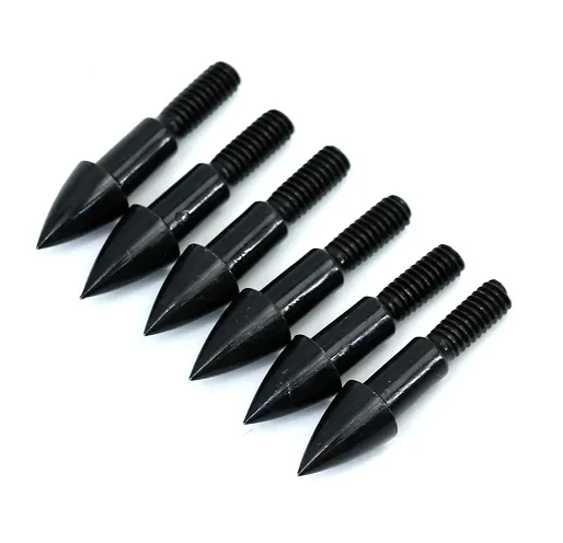 12/20Pcs 50/60/75 grain Archery Black Steel Arrow Heads Target Point Broadhead Arrow Tip Outdoor Sport archery arrowhead