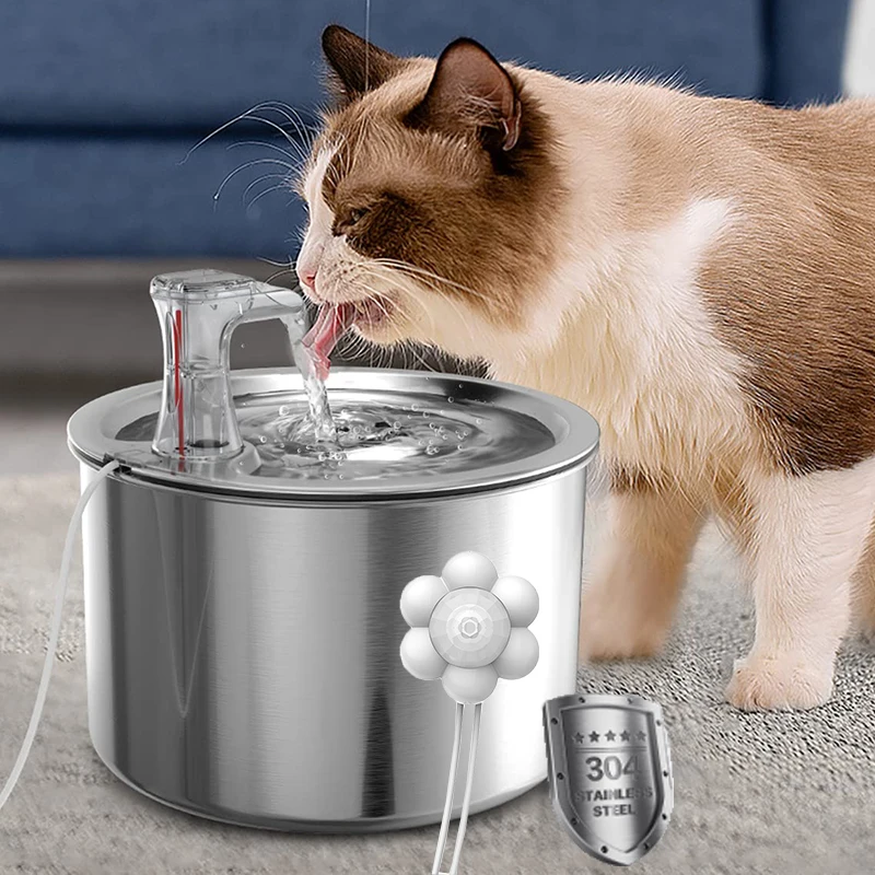 Cat Water Dispenser Automatic Cats Dog Water Fountain Running With