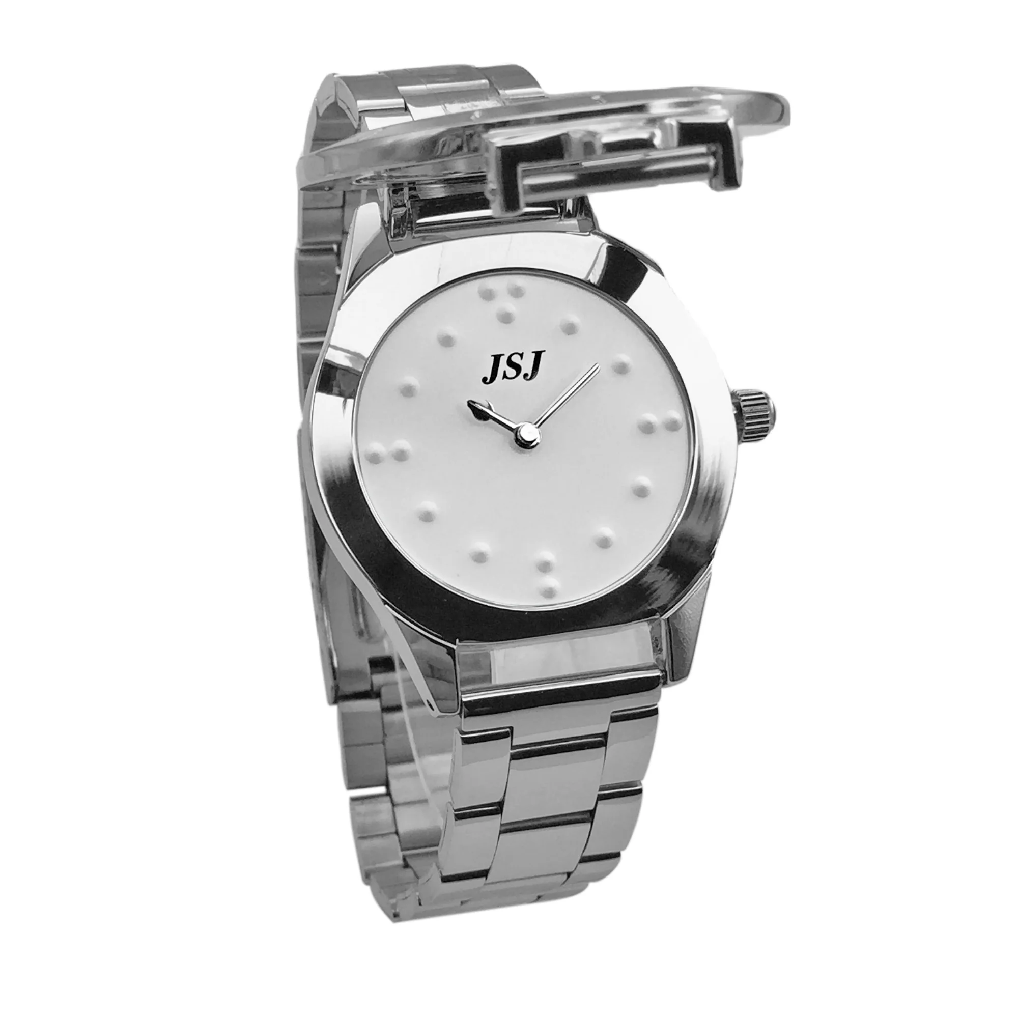 Tactile Watch for Blind, Braille Wristwatch for Visually Impaired, Low Vision & Elderly