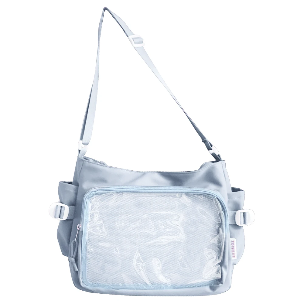 Women Y2K Ita Bag Japanese Style kawaii Shoulder Purse with Clear Window Lolita Transparent Crossbody Bag Chic Hobo Handbag