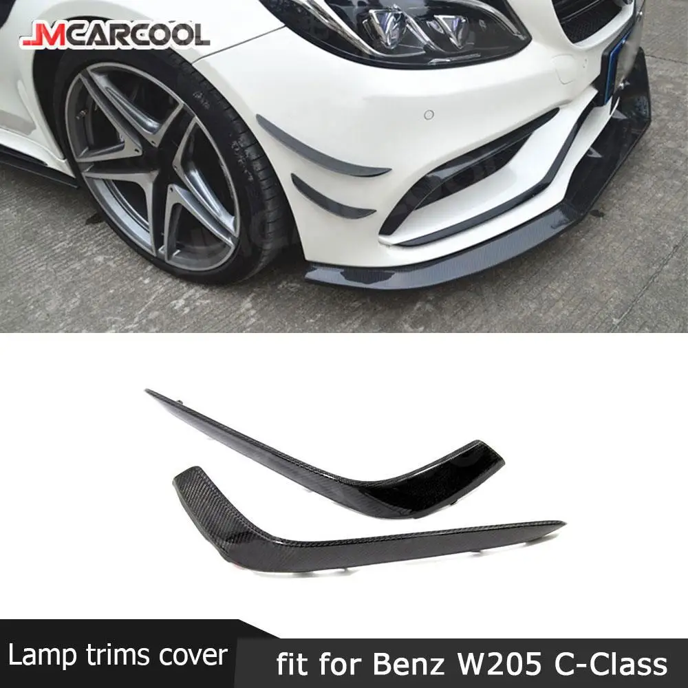 

Carbon Fiber Front Bumper Fog Lamp Cover Trims for Mercedes Benz C Class W205 C63 AMG C200 C260 C300 Sedan Coupe 2015-2017