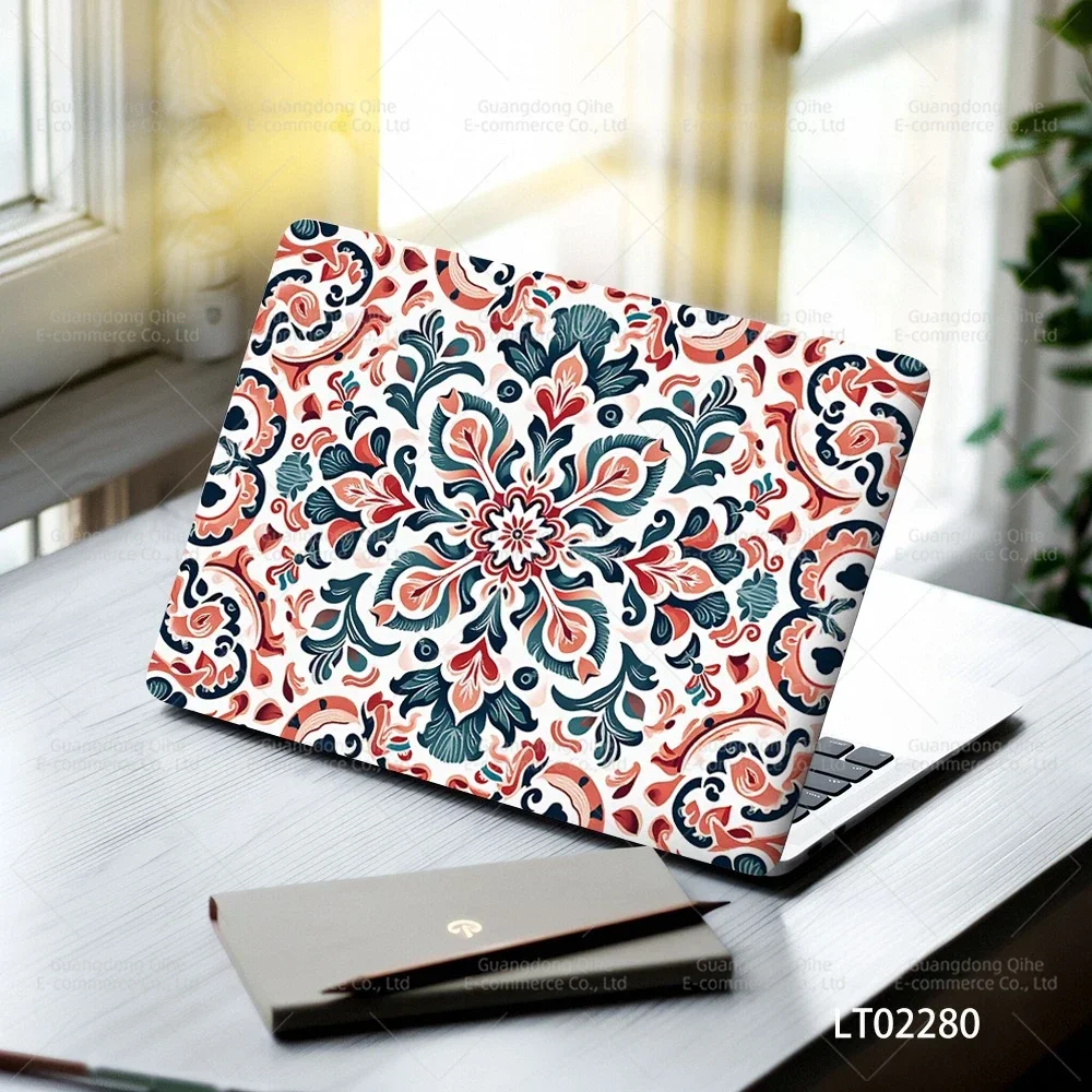 2 PCS 베스트셀러 3D 꽃 스티커 노트북 미적 자기 접착 재사용 가능한 15.07x10.82 태블릿 데칼 DIY 홈 장식