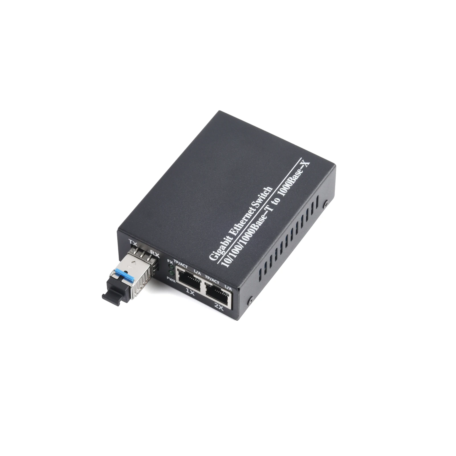 1PCS Gigabit SFP Media Converter 1 SFP to 2 RJ45 Transceiver 10/100/1000M Fiber Optic Switch With 3KM/20KM LC/SC Module