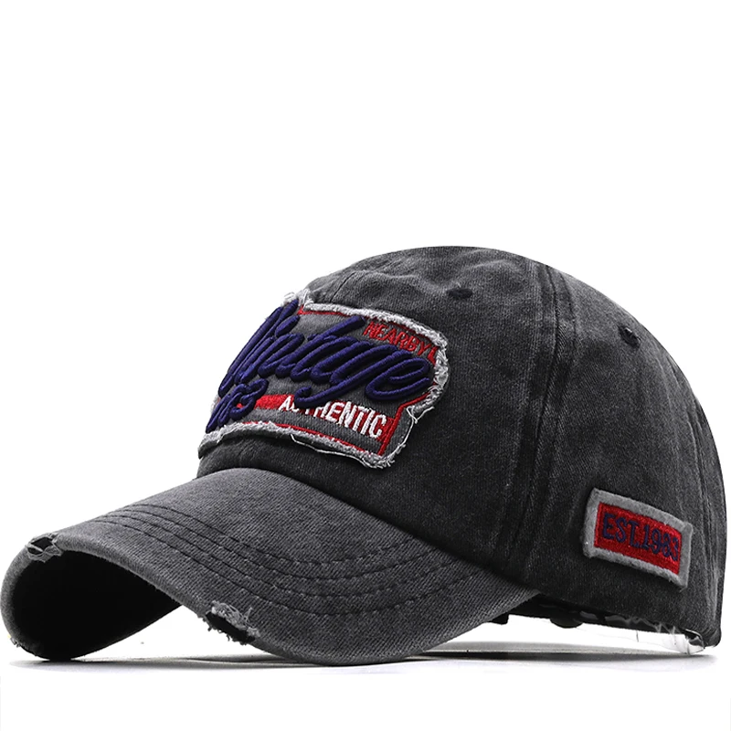 

Fishing Washed Baseball Caps For Men Retro Canvas Women Sunhat Embroidered Letter Adjustable Outdoor Sports Snapback Dad Cap Man
