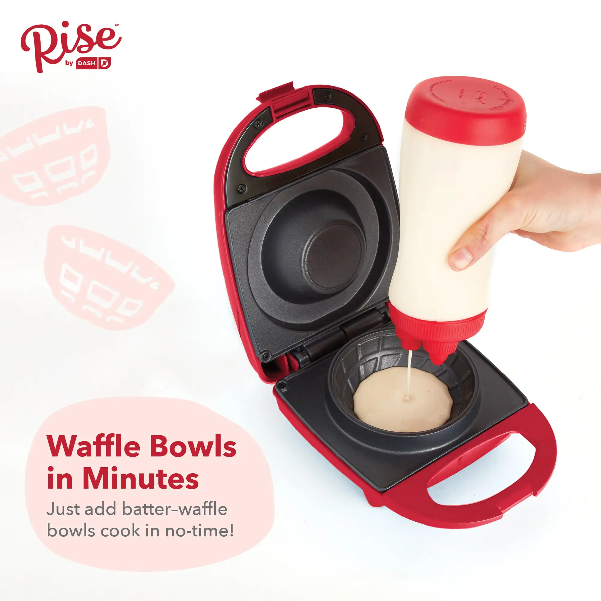 Rise By Dash Mini Waffle Bowl Maker for Ice Cream, Other Sweet Desserts, &  Breakfast Burrito or Tortilla Bowls - AliExpress