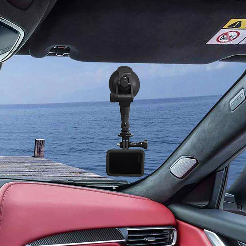 Gopro Hero 11 10 9 8 7 Go Pro 액션 카메라 비디오 녹화 용 자동차 유리 용 앞 유리 창 흡입 컵 카메라 마운트 지원