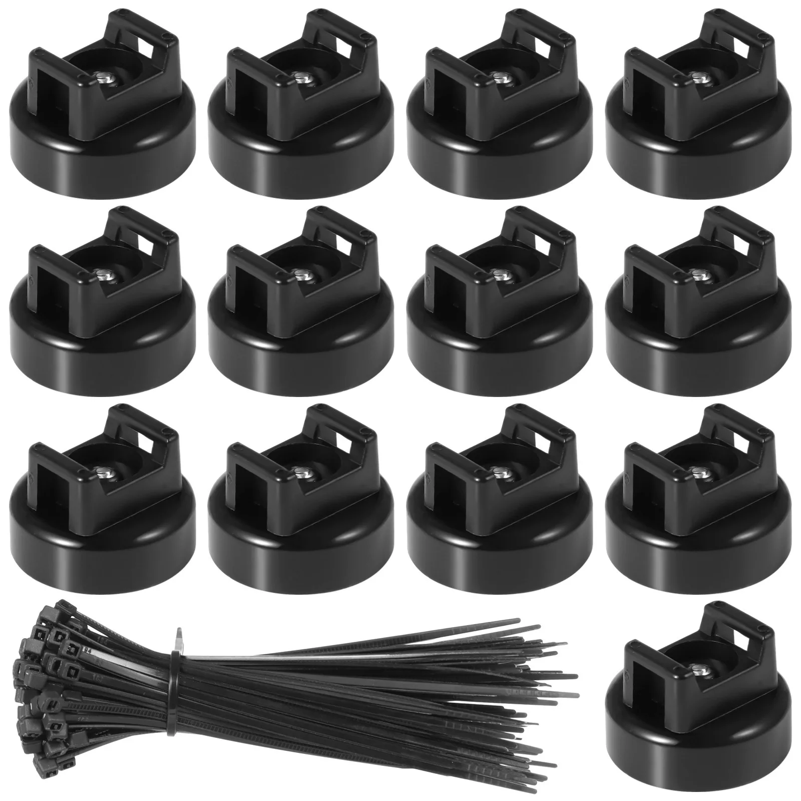 50Pcs Magnetic Cable Zip Tie Mounts Magnets Magnetic Cable Holder For Management Wire Management Bases Wire Clips