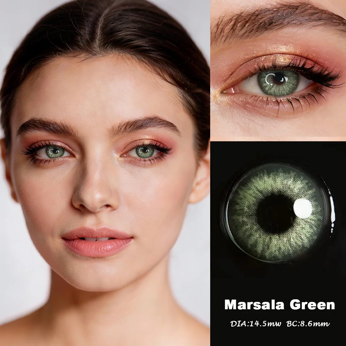VISUASHOW Bold Green Colored Contact Lenses for Everyday & Special Occasions