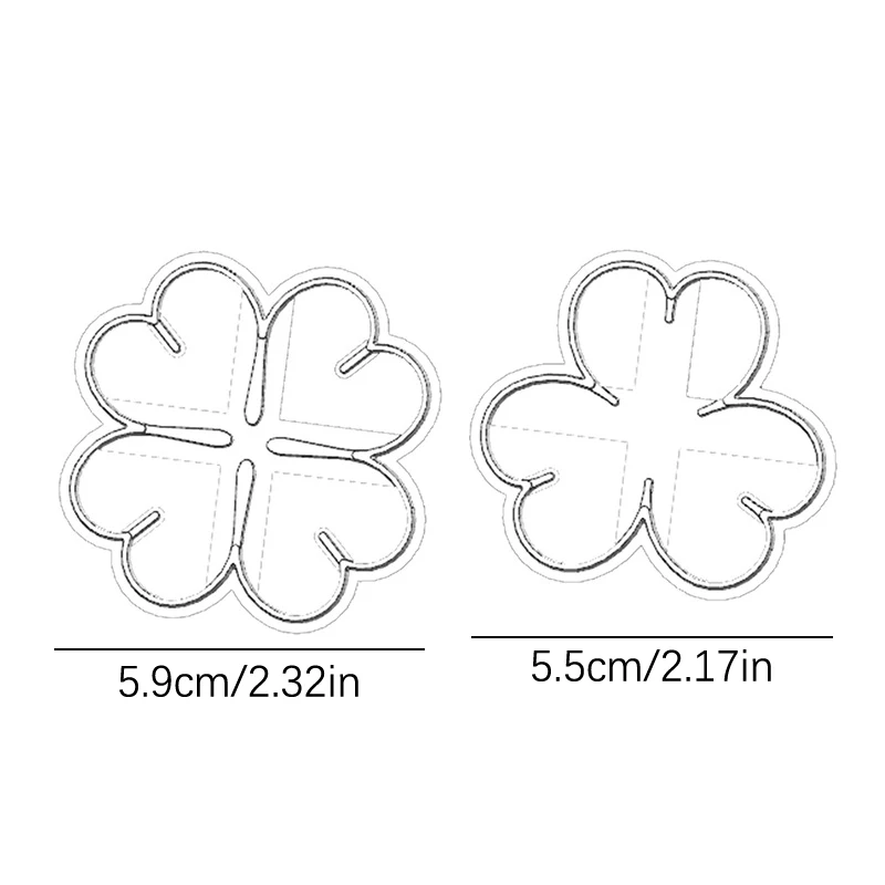 St. Patrick's Day Shamrock Four Leaf Clover DIY 3D Cookie Cutter Fondant Molds Baking Decoration Tool For Cake Mold Party Lucky cookie cutter baking mold cookie mould cookie printing mold fondant cutter baking decorating tools