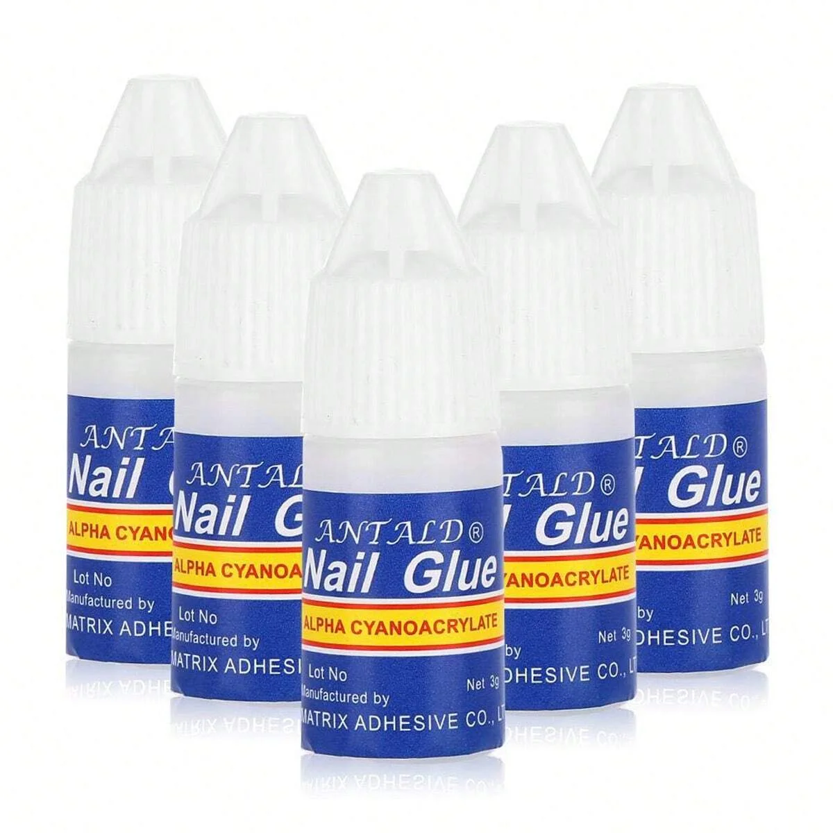 5pcs*3g Strong Adhesive Nail Glue -Fast Drying Nail Bond Glue for Acrylic False Nail Tips Gem Rhinestone Jewelry Sticky Glue Gel 4