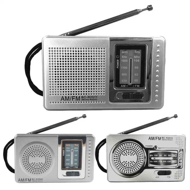 HOT Mini Radio AM FM Battery Operated Portable Radio Best Reception Longest Lasting For Running Walking Home Soundbox R2048