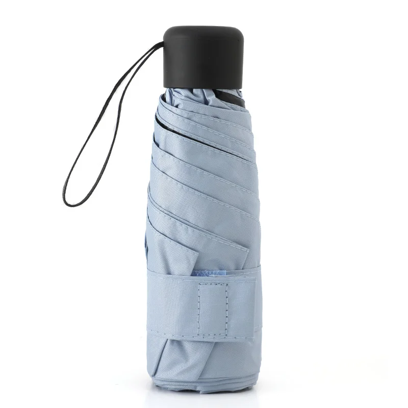 Ultralight Mini Cep kadın Küçük Rüzgar Geçirmez Katlanır Şemsiye Seyahat Kompakt Yağmur erkek Şemsiye Güneş Koruyucu Şemsiye Açık Um