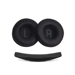 Enhanced Comfort Ear Cushions and Headband Covers 70mm for Over - Ear Headphones (Set - Black)