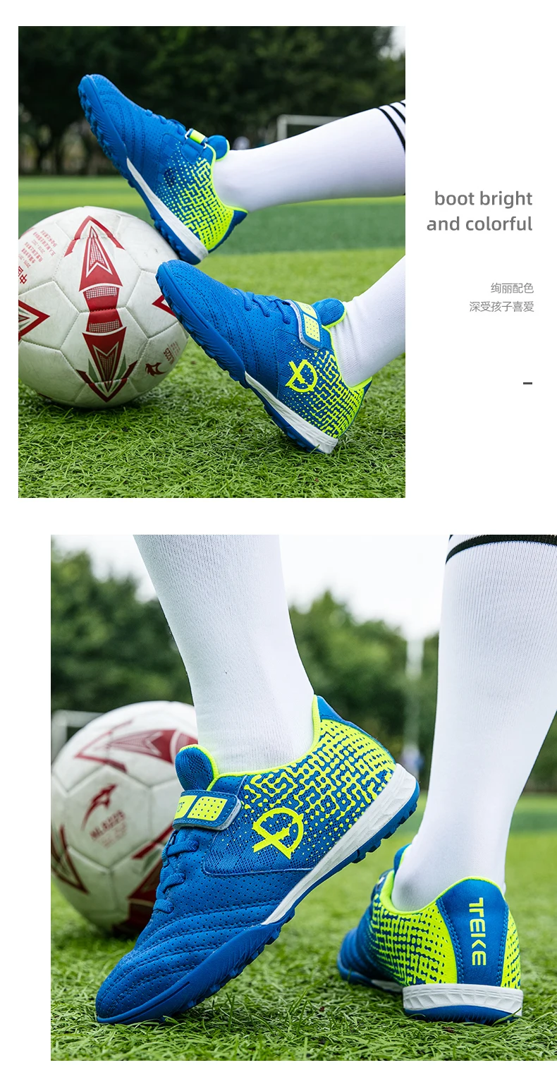 Description Picture 4 of itemChildren Soccer Shoes Indoor Fast Futsal Non Slip Football Shoes Ultralight Professional Training Sneaker Cleats Football Boots