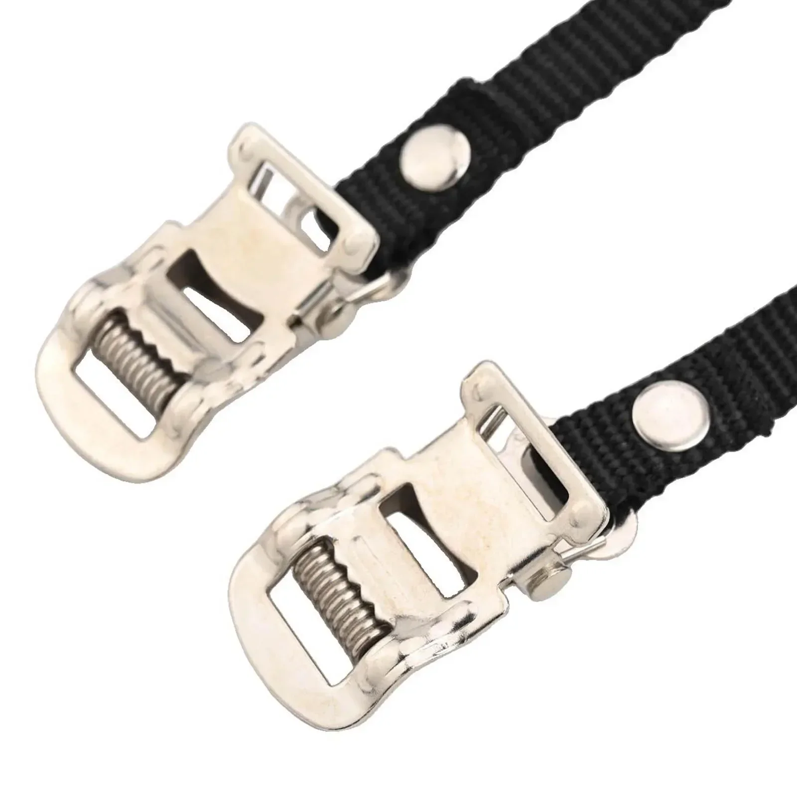 Bicycle Pedal Strap 2PCS Bike Pedal Toe Straps Adjustable Metal Buckle Clip Straps Fitness Part