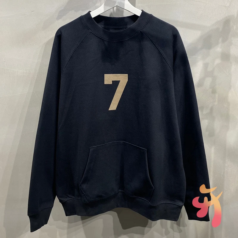 

Classic Black Essentials Hoodie No.7 Felled American High Street Crewneck Hooded Sweatshirts LEE FOG Loose Casual Pullovers