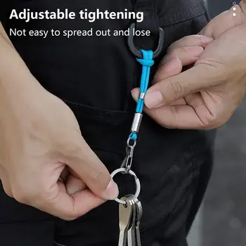 Paracord Braided Woven Keychain Paracord Keychain Heavy Duty Paracord Lanyard Strap Badge Holder Buckle Lock Clip Rope Hook 3