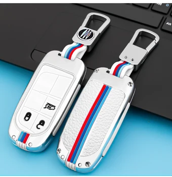 Portachiavi custodia portachiavi per Jeep Renegade Compass Grand Cherokee per Chrysler 300C Wrangler Dodge accessori auto portachiavi - Portachiavi custodia portachiavi per Jeep Renegade Compass Grand Cherokee per Chrysler 300C Wrangler Dodge accessori