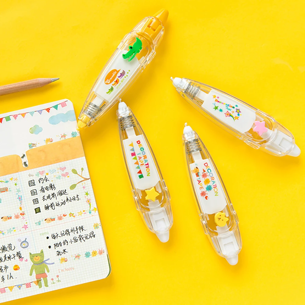 Kawaii Cartoon Animals Correction Tape for Students Marking Hand Account Scrapbooking Diary Decorative Stationery School Supply
