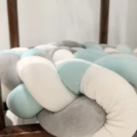 1M/2M/3M/4M bébé pare-chocs lit tresse noeud oreiller coussin pour infantile berceau protecteur lit chambre décor ensemble de literie garçon décoration 2