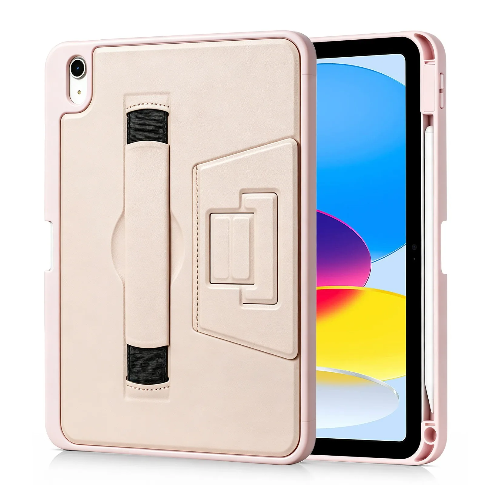Luxury Leather Tablet Case with Wrist Band Stand
