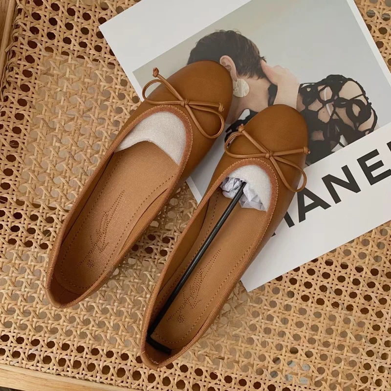 Classic Female Flats Ballerina Shoes Women Fashion Brand Round Toe
