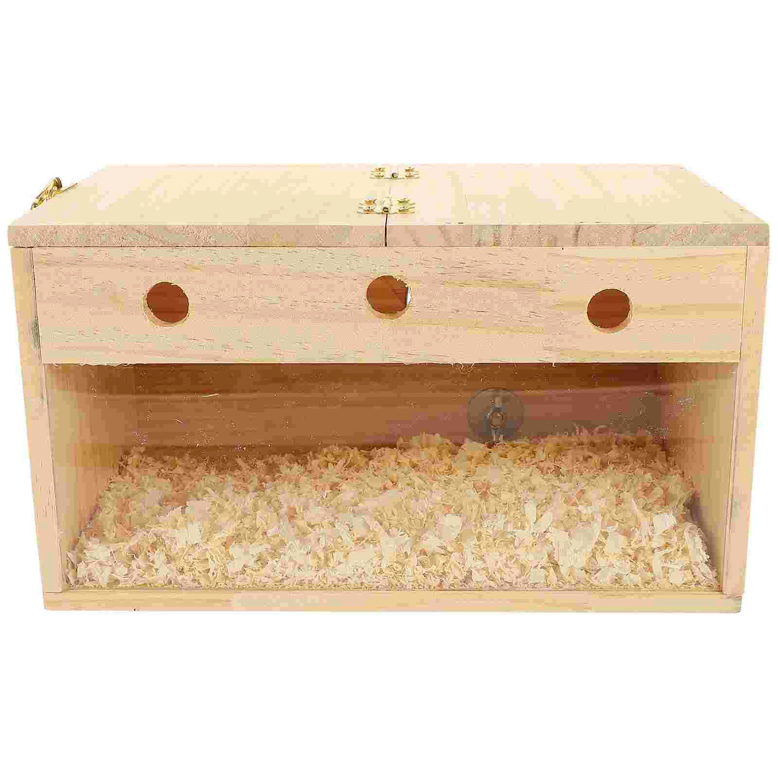 

Parrot Breeding Box Bird House Wooden Parakeet Supplies Supply Accessory Nest Garden Nesting Birdhouse