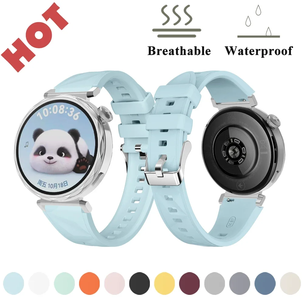 Universal 18mm Sports Silicone Classic Buckle Replacement Watch Band