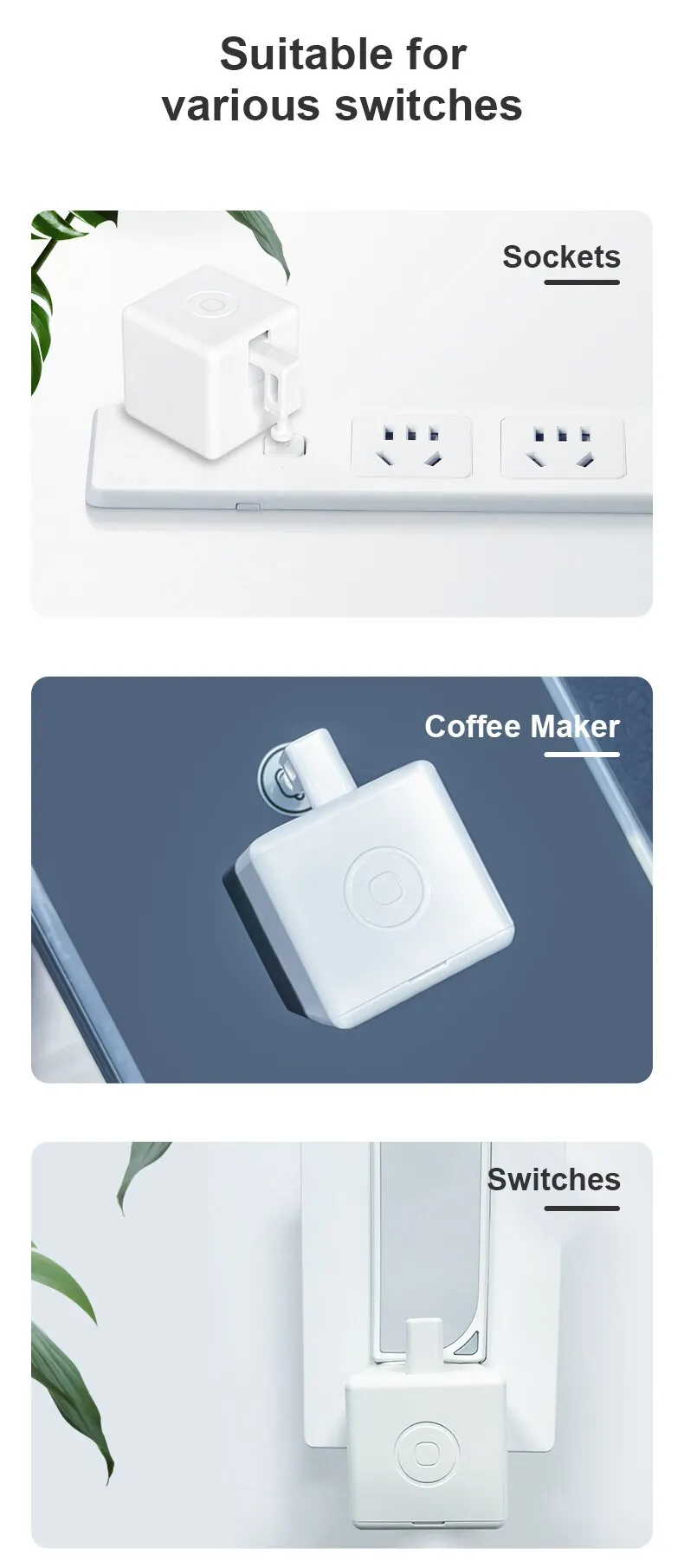 Tuya Bluetooth Smart Fingerbot Switch Fingerbot Button Pusher Remote Control Sma