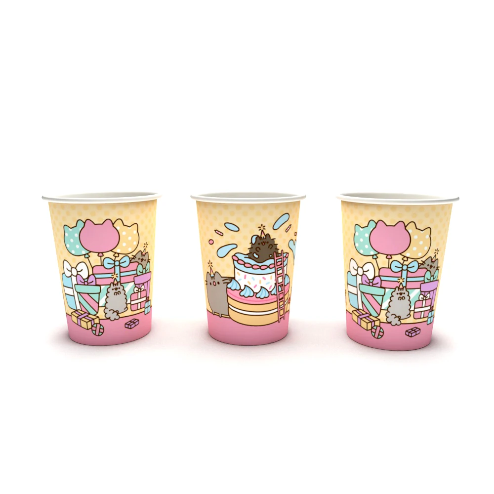 Pusheen Cat Birthday Party Decoration Party Supplies Tableware Sets Popcorn Box Balloons Banner Plates Straw Decor party supplies