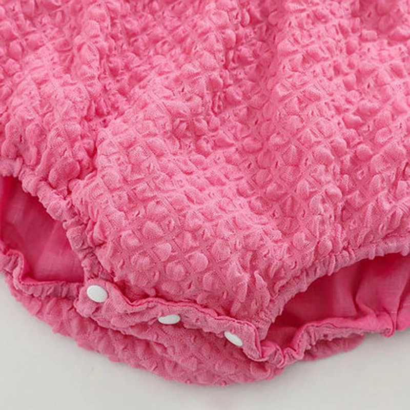 Summer Baby Girls One Piece Bodysuit Flower Decoration